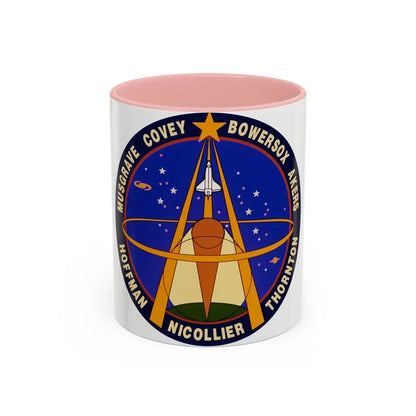 STS 61 (NASA) Accent Coffee Mug 11oz Pink - Go Mug Yourself