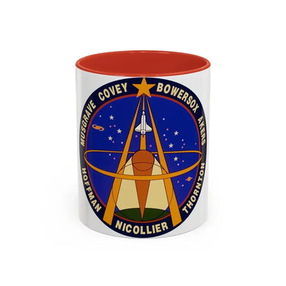 STS 61 (NASA) Accent Coffee Mug 11oz Red - Go Mug Yourself