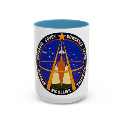STS 61 (NASA) Accent Coffee Mug 15oz Light Blue - Go Mug Yourself