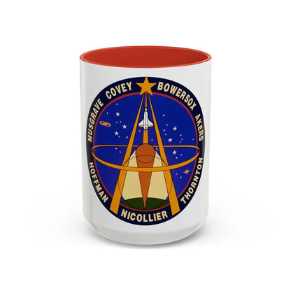 STS 61 (NASA) Accent Coffee Mug 15oz Red - Go Mug Yourself
