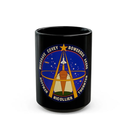 STS 61 (NASA) Black Coffee Mug 15oz - Go Mug Yourself