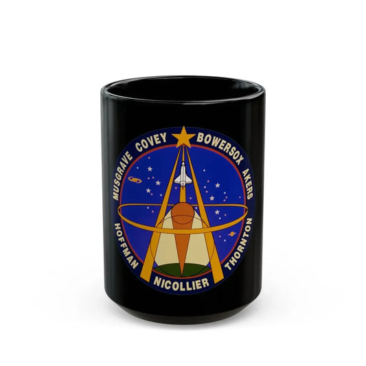 STS 61 (NASA) Black Coffee Mug 15oz - Go Mug Yourself