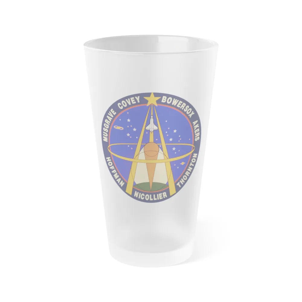 STS 61 (NASA) Frosted Pint Glass 16oz-Go Mug Yourself