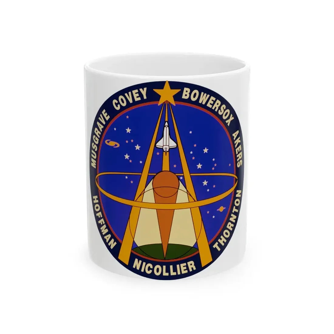 STS 61 (NASA) White Coffee Mug 11oz - Go Mug Yourself