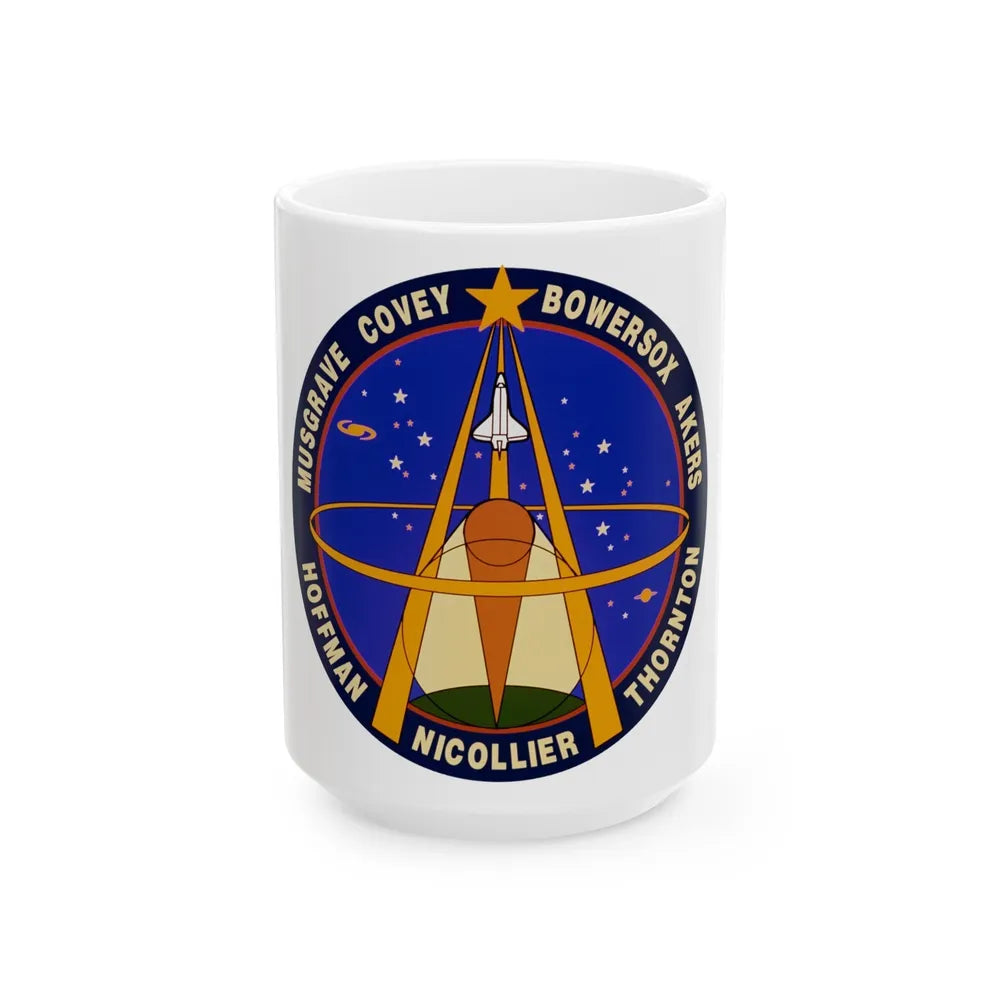 STS 61 (NASA) White Coffee Mug-15oz-Go Mug Yourself