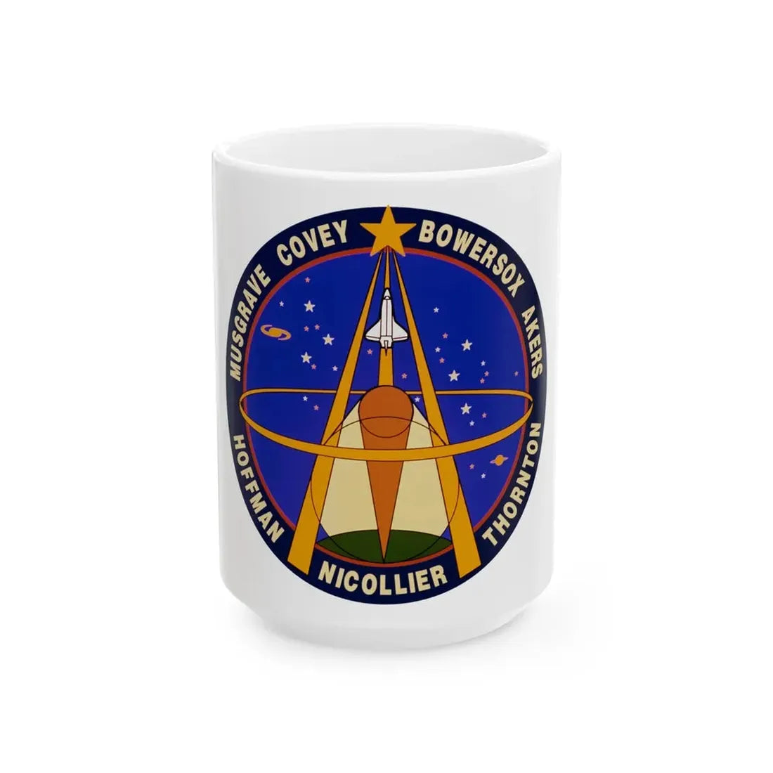 STS 61 (NASA) White Coffee Mug 15oz - Go Mug Yourself