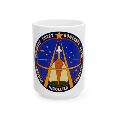 STS 61 (NASA) White Coffee Mug 15oz - Go Mug Yourself