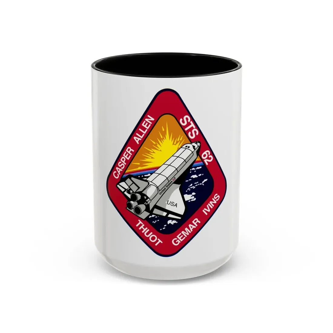 STS 62 (NASA) Accent Coffee Mug 15oz Black - Go Mug Yourself