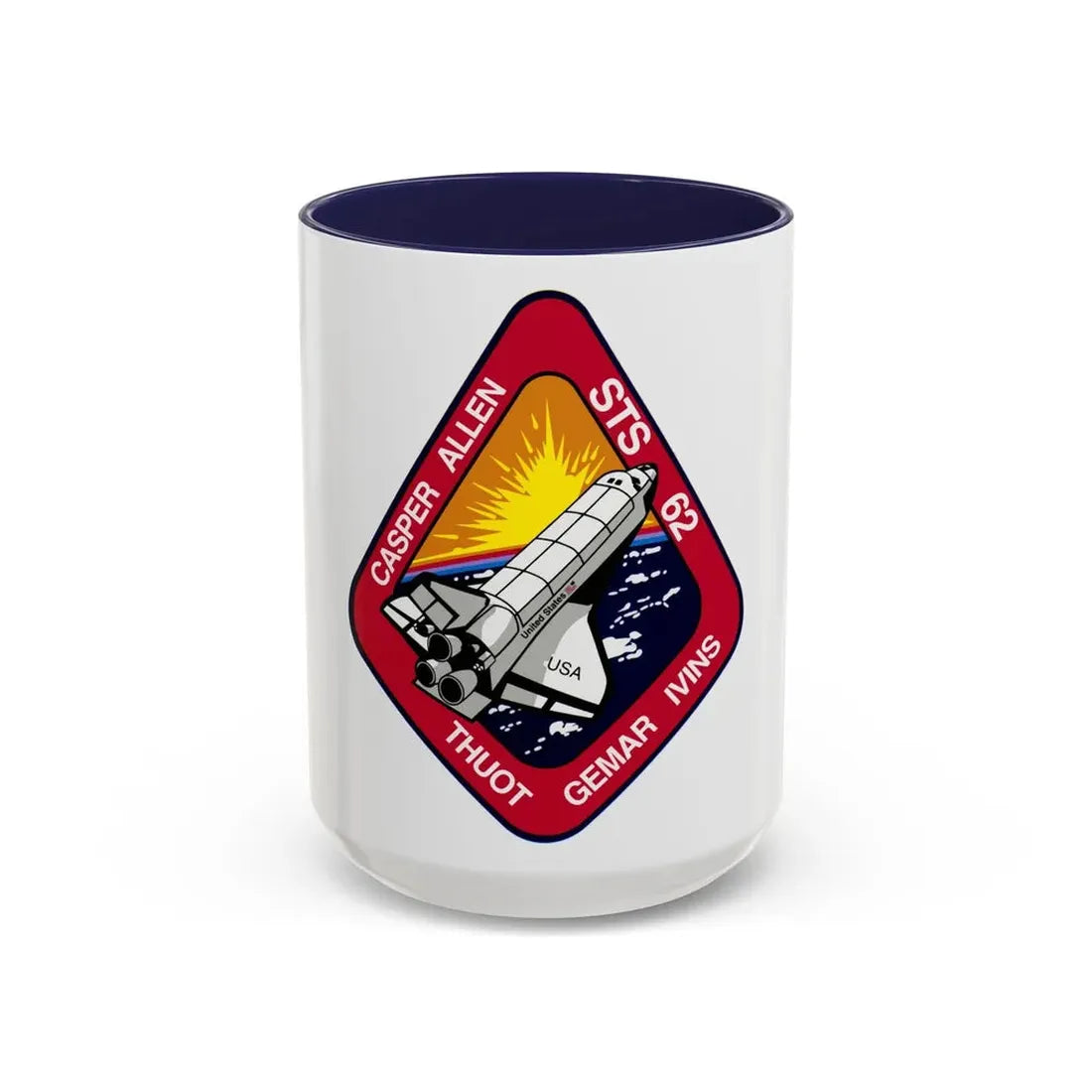 STS 62 (NASA) Accent Coffee Mug 15oz Navy - Go Mug Yourself
