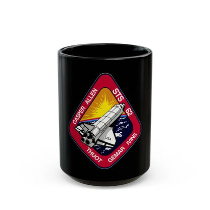 STS 62 (NASA) Black Coffee Mug-15oz-Go Mug Yourself