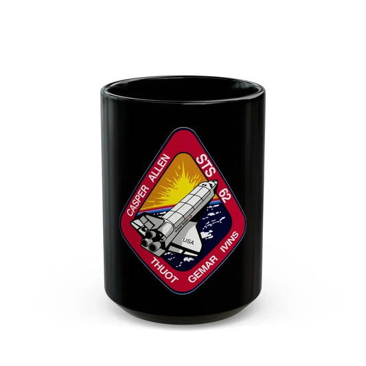STS 62 (NASA) Black Coffee Mug 15oz - Go Mug Yourself