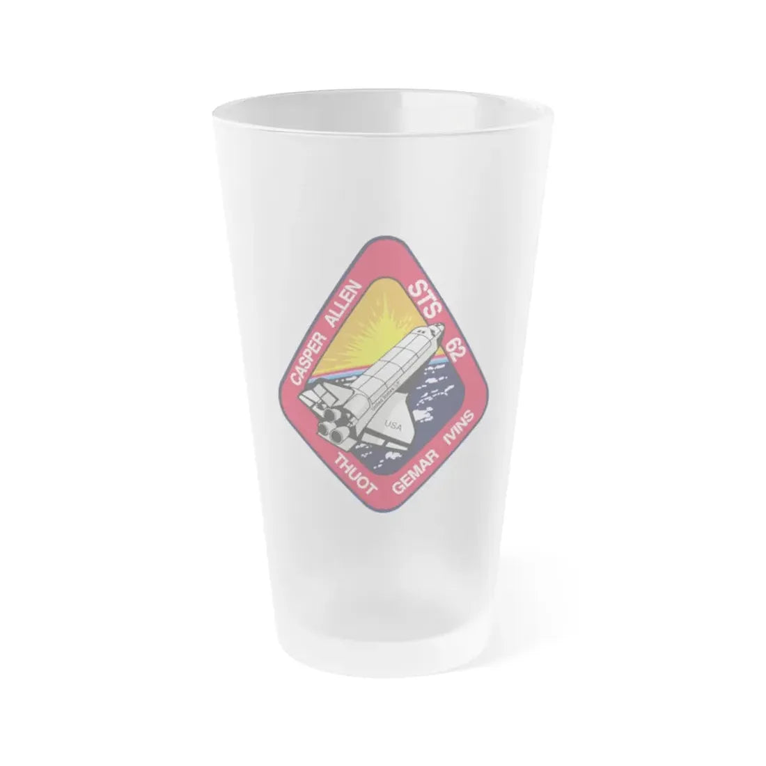STS 62 (NASA) Frosted Pint Glass 16oz Default Title - Go Mug Yourself