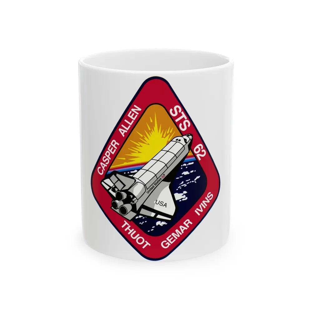 STS 62 (NASA) White Coffee Mug-11oz-Go Mug Yourself