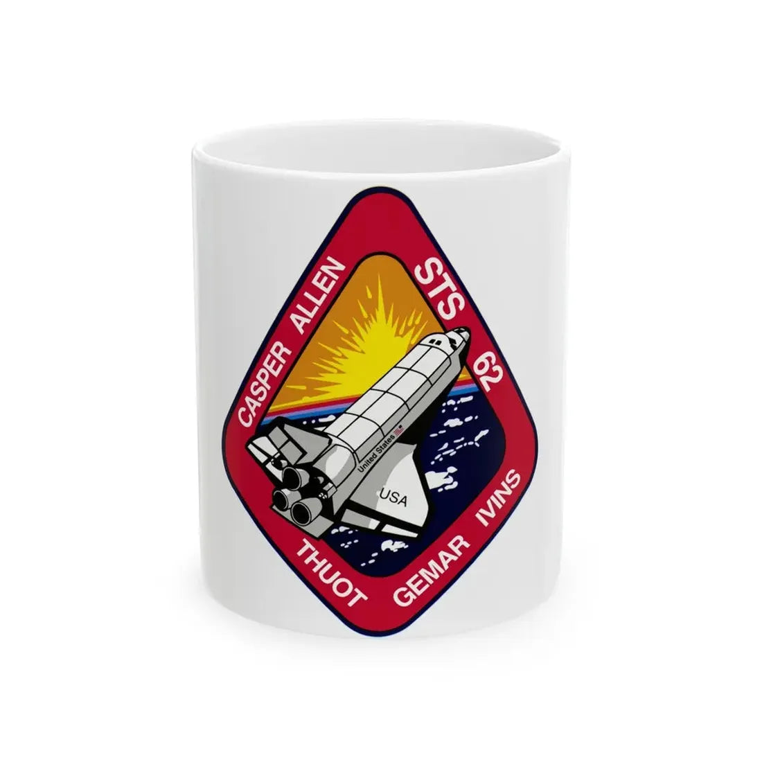 STS 62 (NASA) White Coffee Mug 11oz - Go Mug Yourself
