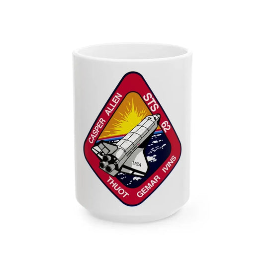 STS 62 (NASA) White Coffee Mug 15oz - Go Mug Yourself