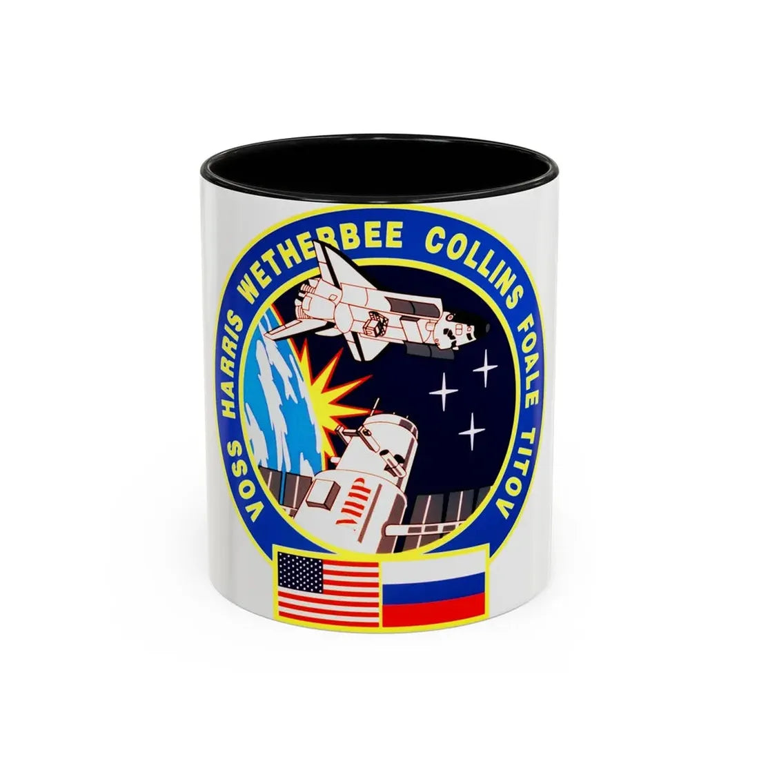 STS 63 (NASA) Accent Coffee Mug 11oz Black - Go Mug Yourself