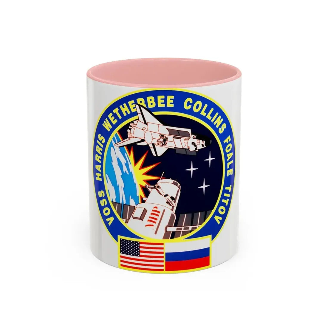 STS 63 (NASA) Accent Coffee Mug 11oz Pink - Go Mug Yourself