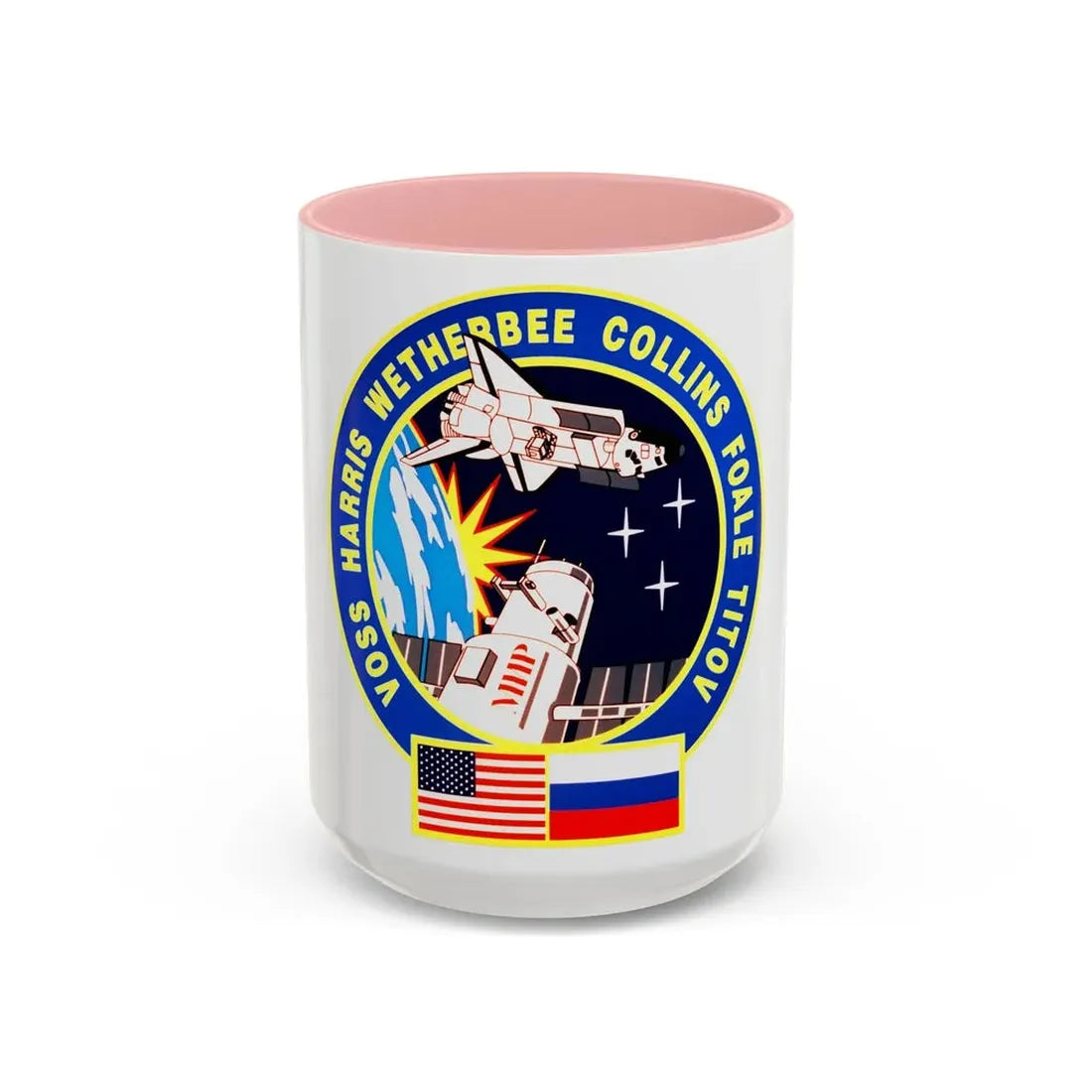STS 63 (NASA) Accent Coffee Mug 15oz Pink - Go Mug Yourself