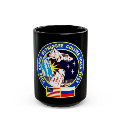 STS 63 (NASA) Black Coffee Mug-15oz-Go Mug Yourself