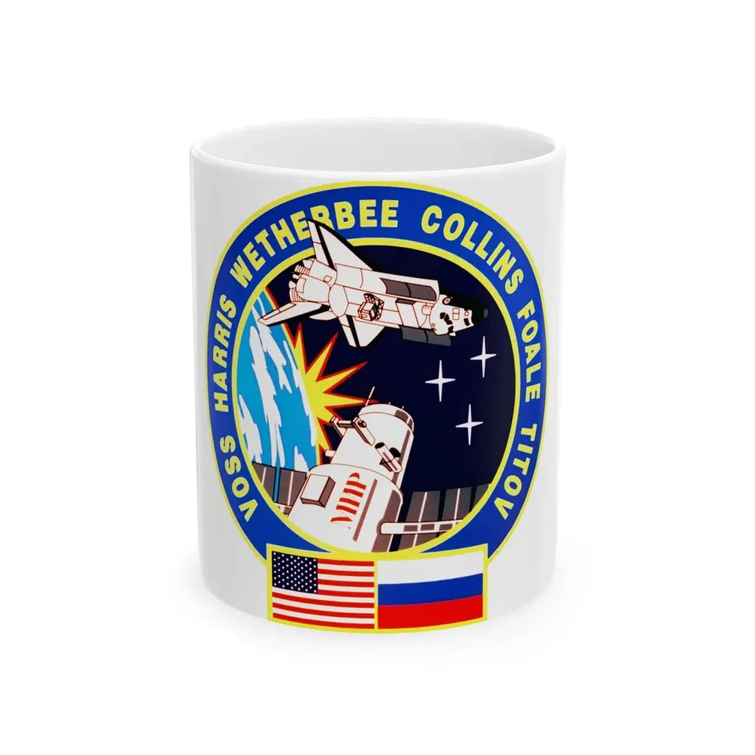 STS 63 (NASA) White Coffee Mug 11oz - Go Mug Yourself