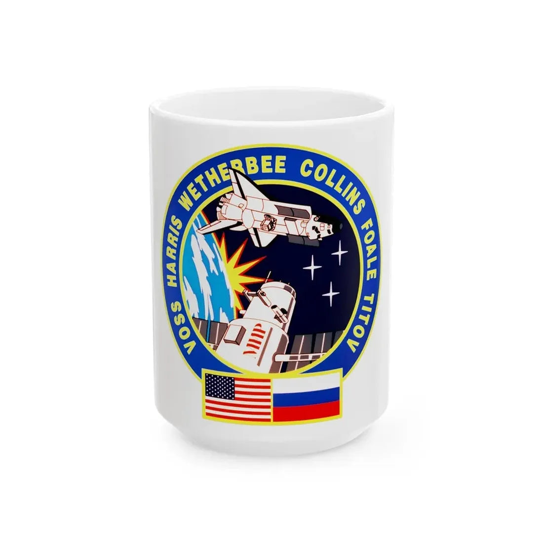 STS 63 (NASA) White Coffee Mug 15oz - Go Mug Yourself