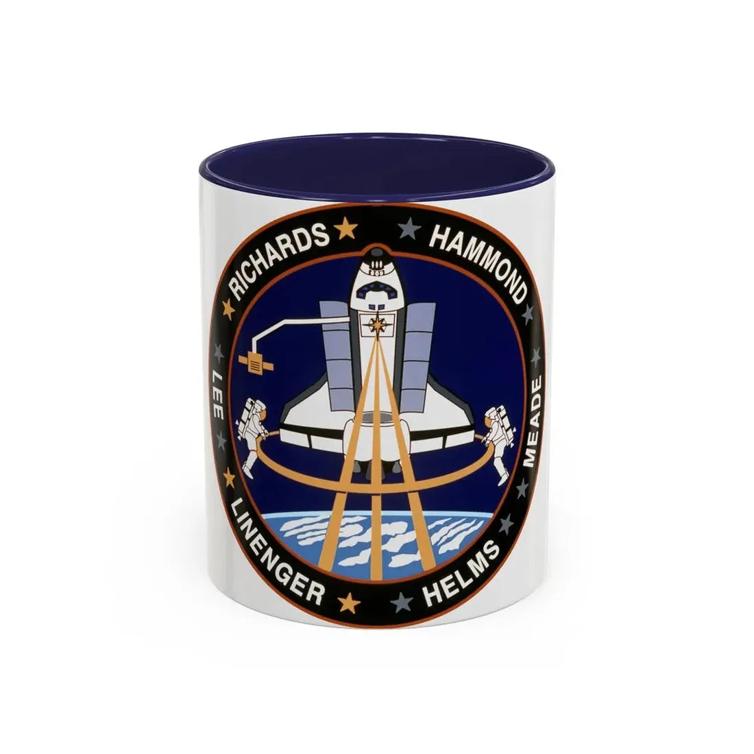 STS 64 (NASA) Accent Coffee Mug 11oz Navy - Go Mug Yourself