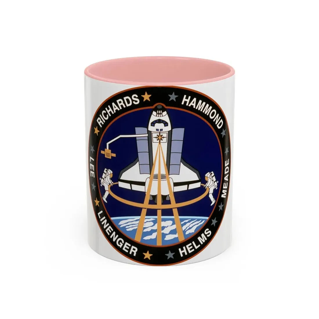 STS 64 (NASA) Accent Coffee Mug 11oz Pink - Go Mug Yourself