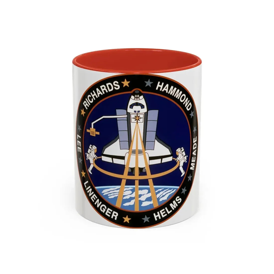 STS 64 (NASA) Accent Coffee Mug 11oz Red - Go Mug Yourself