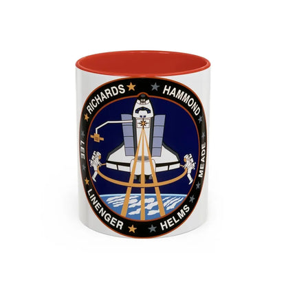 STS 64 (NASA) Accent Coffee Mug 11oz Red - Go Mug Yourself