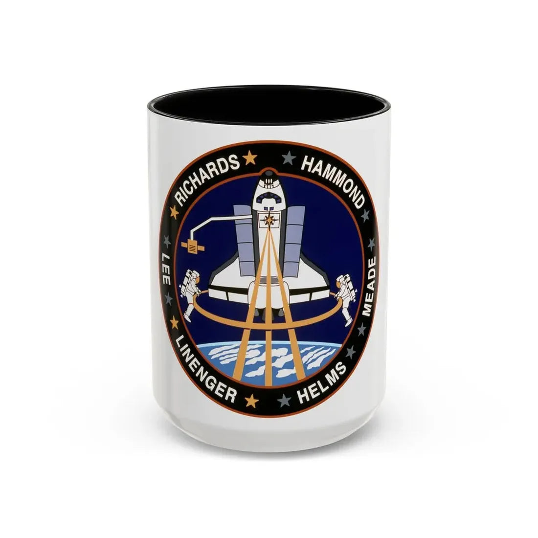 STS 64 (NASA) Accent Coffee Mug 15oz Black - Go Mug Yourself