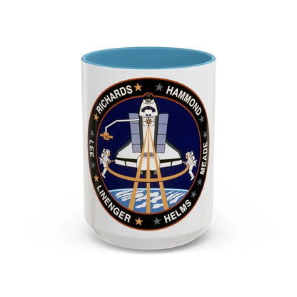 STS 64 (NASA) Accent Coffee Mug 15oz Light Blue - Go Mug Yourself