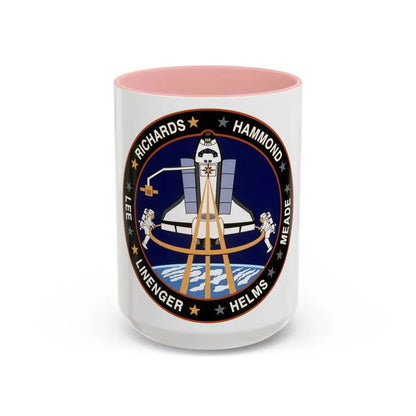 STS 64 (NASA) Accent Coffee Mug 15oz Pink - Go Mug Yourself
