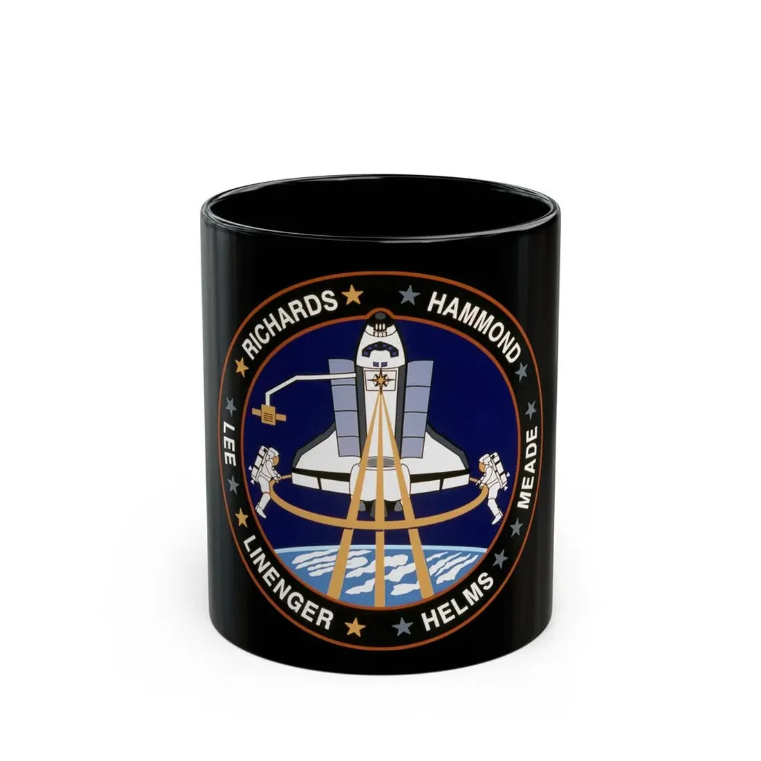 STS 64 (NASA) Black Coffee Mug 11oz - Go Mug Yourself