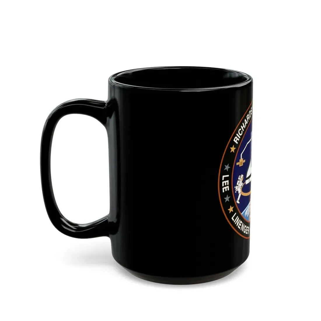 STS 64 (NASA) Black Coffee Mug - Go Mug Yourself