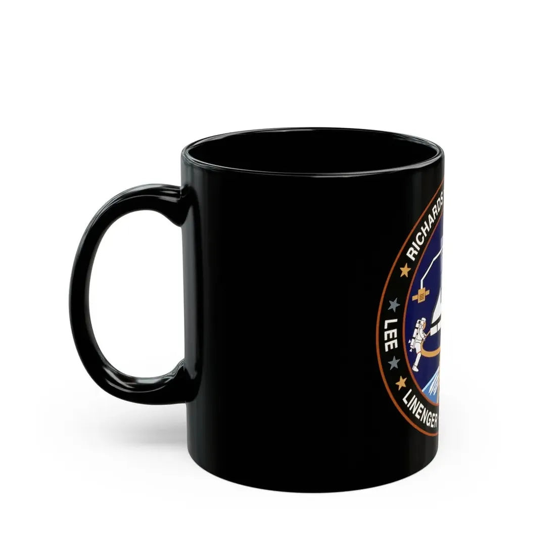 STS 64 (NASA) Black Coffee Mug - Go Mug Yourself