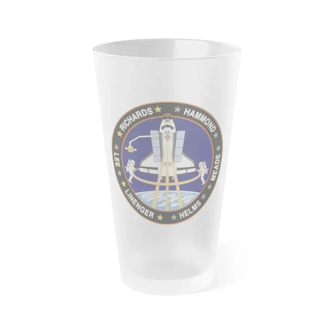 STS 64 (NASA) Frosted Pint Glass 16oz Default Title - Go Mug Yourself