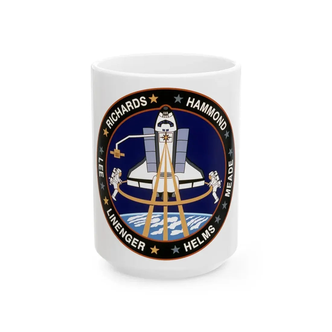 STS 64 (NASA) White Coffee Mug 15oz - Go Mug Yourself