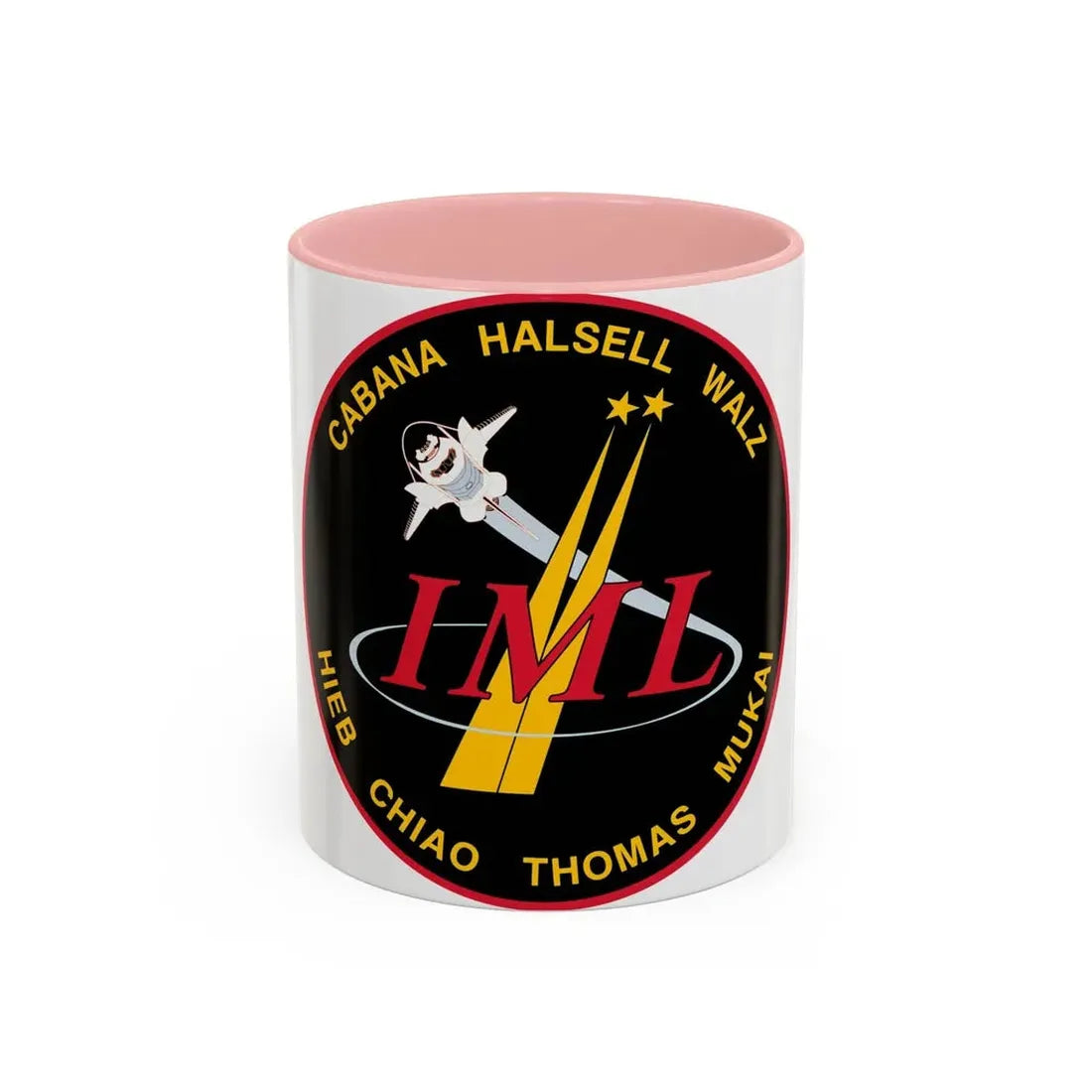 STS 65 (NASA) Accent Coffee Mug 11oz Pink - Go Mug Yourself