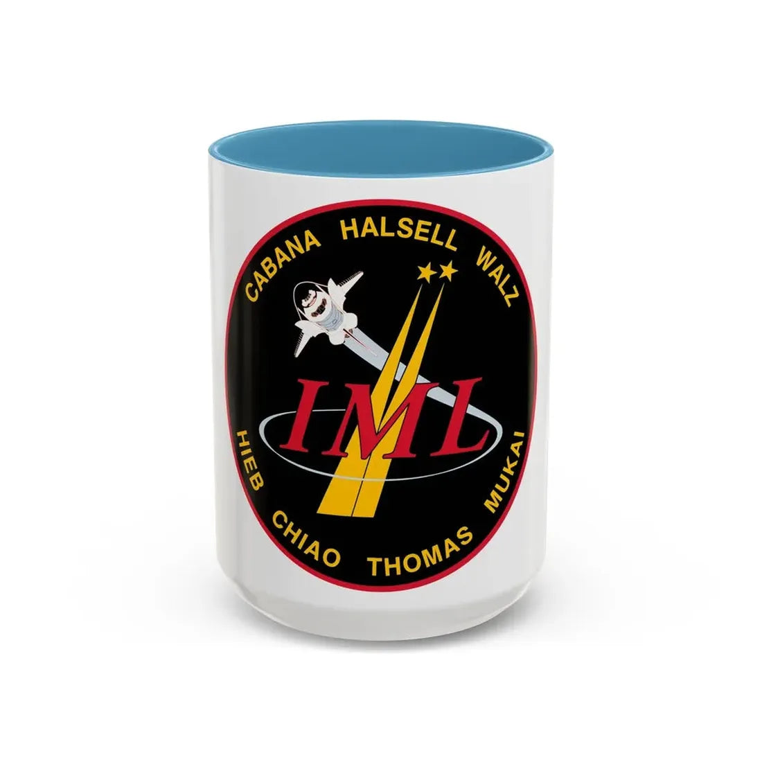STS 65 (NASA) Accent Coffee Mug 15oz Light Blue - Go Mug Yourself