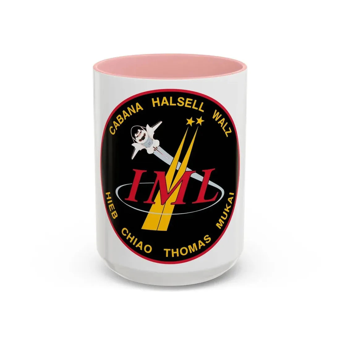 STS 65 (NASA) Accent Coffee Mug 15oz Pink - Go Mug Yourself