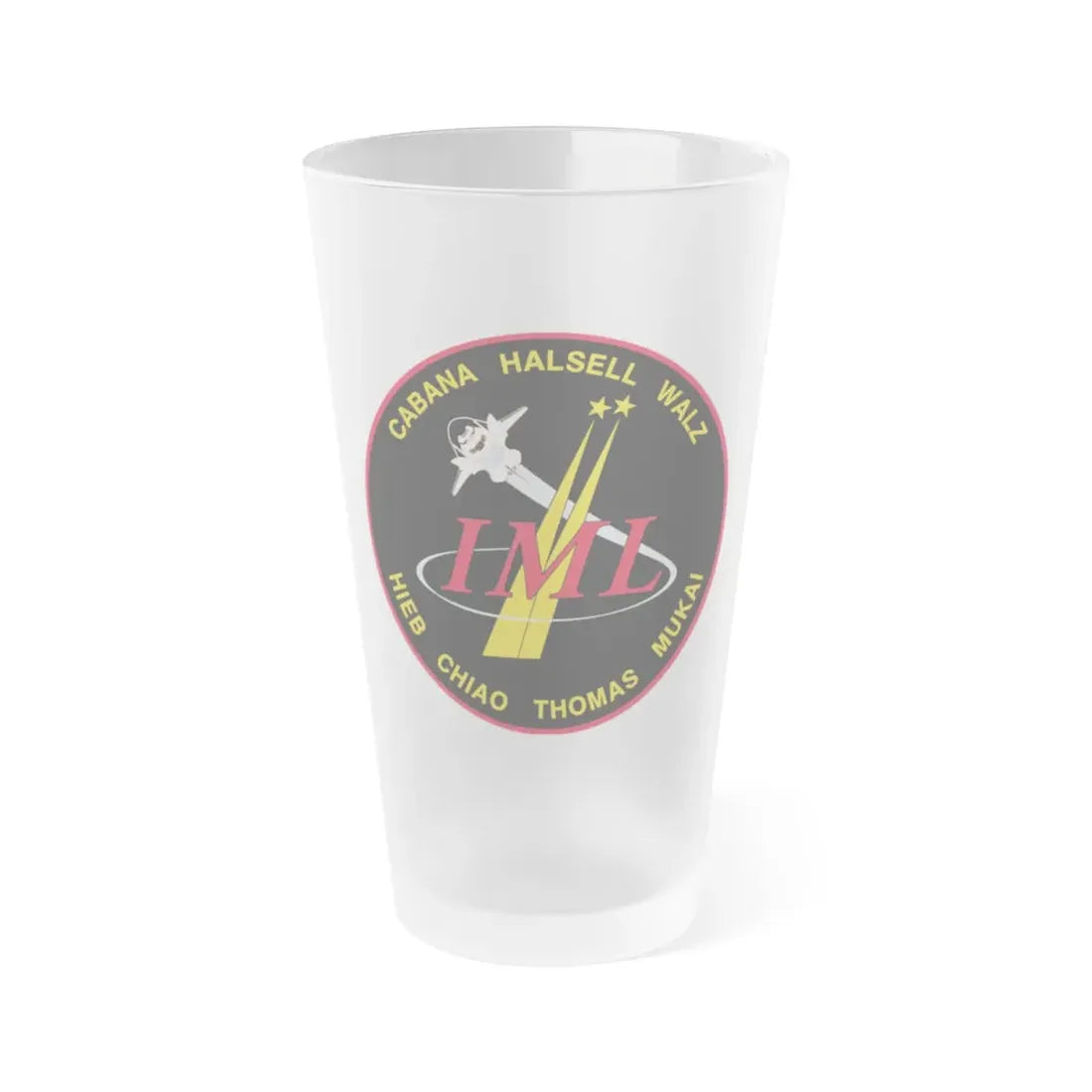 STS 65 (NASA) Frosted Pint Glass 16oz Default Title - Go Mug Yourself