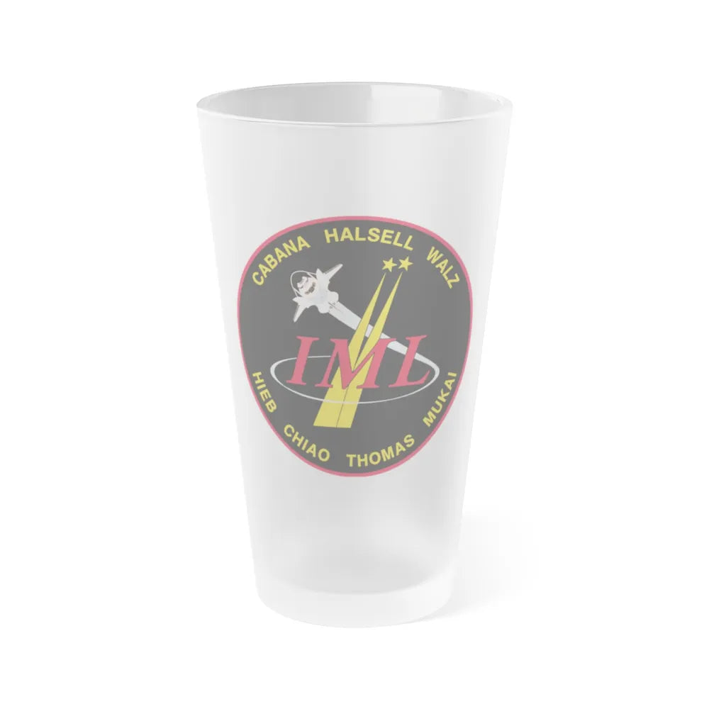 STS 65 (NASA) Frosted Pint Glass 16oz-Go Mug Yourself