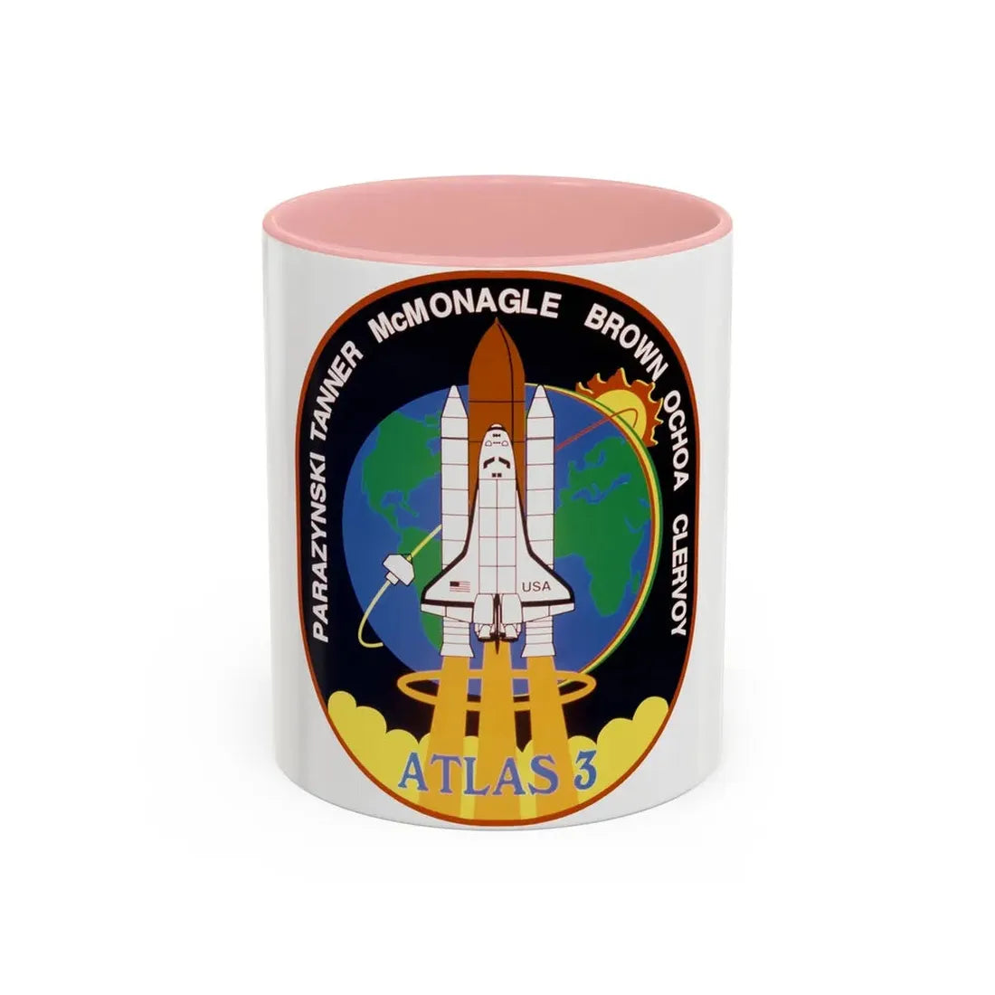 STS 66 (NASA) Accent Coffee Mug 11oz Pink - Go Mug Yourself