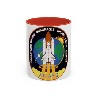 STS 66 (NASA) Accent Coffee Mug 11oz Red - Go Mug Yourself