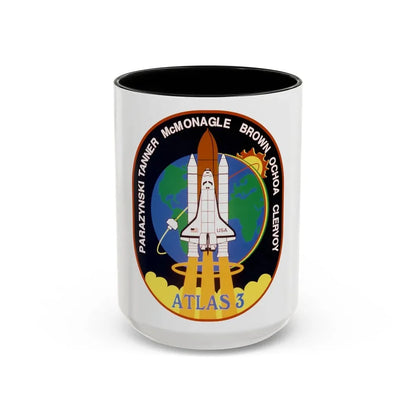 STS 66 (NASA) Accent Coffee Mug 15oz Black - Go Mug Yourself