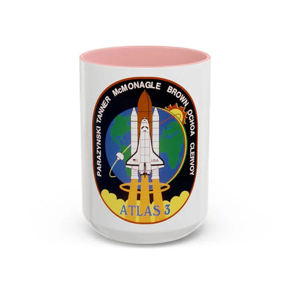 STS 66 (NASA) Accent Coffee Mug 15oz Pink - Go Mug Yourself