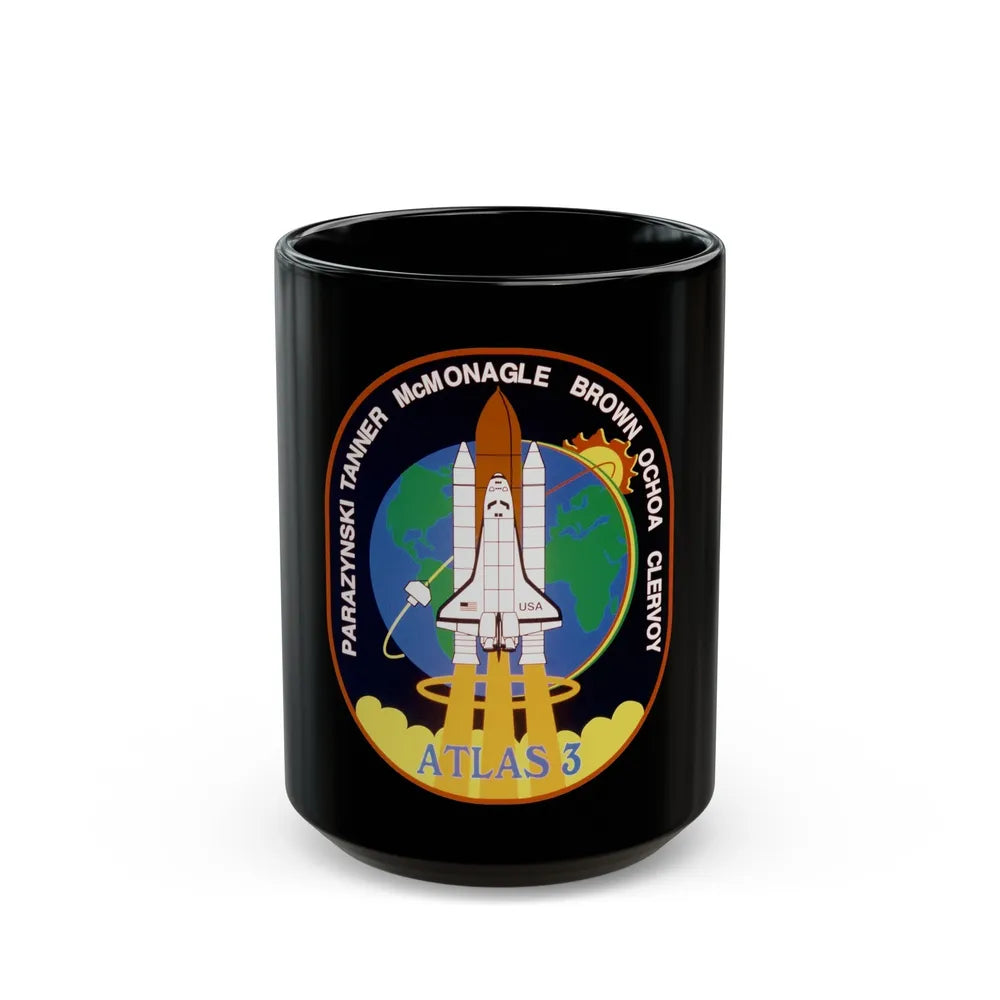 STS 66 (NASA) Black Coffee Mug-15oz-Go Mug Yourself