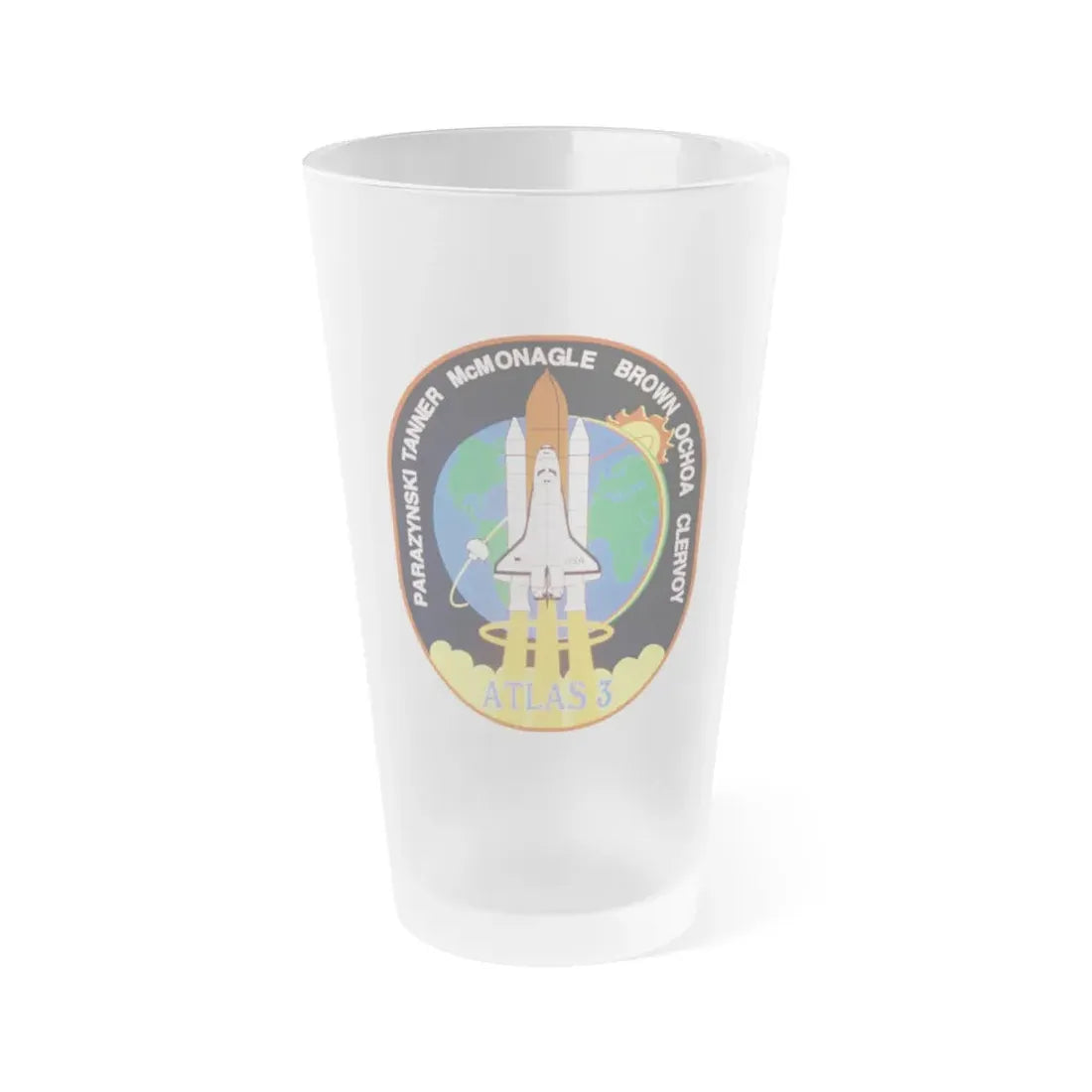STS 66 (NASA) Frosted Pint Glass 16oz Default Title - Go Mug Yourself