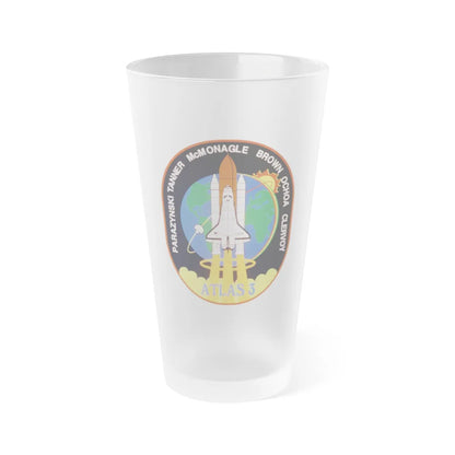 STS 66 (NASA) Frosted Pint Glass 16oz-Go Mug Yourself