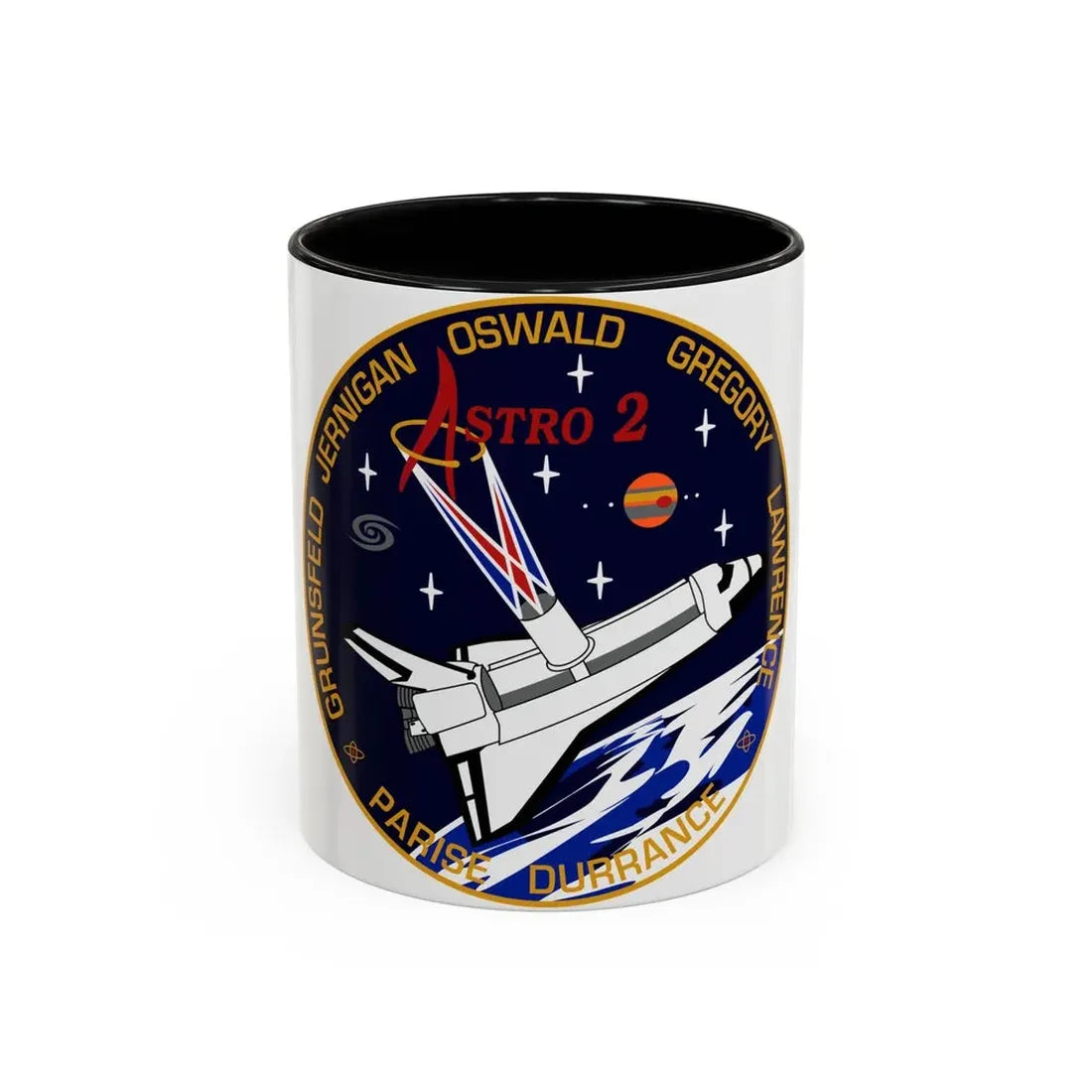 STS 67 (NASA) Accent Coffee Mug 11oz Black - Go Mug Yourself